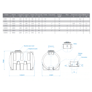 Réservoir eau de pluie PE type CHO - 2000L - Vert - Polyéthylène - Non enterrable_4
