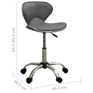 Vidaxl tabouret de salon et spa gris similicuir 323678_4