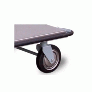 Chariot plateforme à 2 dossiers - capacité 600 kg - roues anti-acide et non marquantes_4