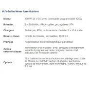MUV - Tracteur pousseur - Nu-Star Material Handling Ltd - Moteur 800 W - Remorqueur électrique pour charges jusqu'à 2 500 kg_4