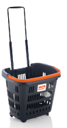 Panier à roulettes 34 litres - anse en couleurs - 2 roues - charge 25kg_4