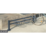 Support vélos de 3 places en acier à faible encombrement au sol avec rangement épi - LIGNE CONVIVIALE_4