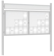 Vitrine extérieure anodisée 75 sur poteaux - Affichage de 8 à 30 A4 - Fabrication Française_4