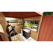 Cuisine d'été compacte de 5m2 en container