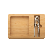 Set casse-noix - plateau en bambou et casse-noix en métal - livré dans une boîte en papier kraft_4