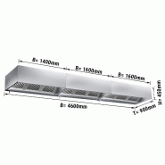 Hottes caisson inox statiques sans moteur - Profondeur 1100 mm - 4600_4