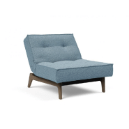 Innovation Living - Fauteuil Splitback Eik Convertible Lit 90x115 cm - Pieds en Chêne Noyer - Tissu Mixed Dance Light Blue_4