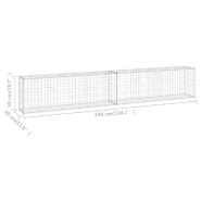 Vidaxl mur en gabion avec couvercles acier galvanisé 300x30x50 cm 147820_4