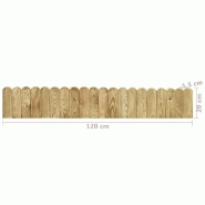 Vidaxl rouleau de bordure vert 120 cm bois de pin imprégné 49105_4