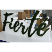 Lettres et/ou logo végétal 3D en polystyrène - Mousse pour l'intérieur uniquement, Vert naturel_4