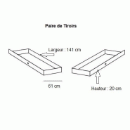Lit design Burnaby 180x200 cm - 2 chevets, tête en cuir synthétique, tiroirs et coffre de rangement_4