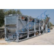 Centrale à béton mobile avec capacité de pesage agrégats 20000 kg