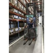 Chariot préparateur de commande grande hauteur OPBH12H & OPBM10P - Mitsubishi Forklift Trucks - 1250 kg - Levée 5.2 à 10.5 m - Électrique_4
