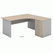 Bureau d'angle compact pied panneau avec caisson hauteur bureau So Vigo_4