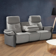 Canapé design en microfibre avec fonctionnalités électriques