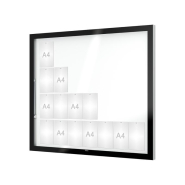Vitrine murale Edge 80 - Affichage simple face - Taille de 12 à 28 A4 - Verre sécurisé_4