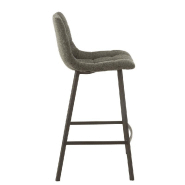 CHAISE DE BAR MILENA  GRIS FONCÉ / VELOURS_4