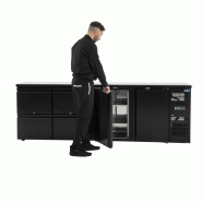 Arrière-bar Série U 2 portes et 4 tiroirs GL456 Polar_4