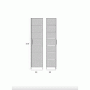 Composition lit escamotable chêne Dynamo Sofa - canapé intégré rouge - couchage 90x200 cm - L201 cm_4