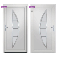 Vidaxl porte d'entrée blanc 108x208 cm pvc 3187866_4