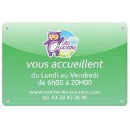 Panneau d'enseigne entrée de crèche ou d'école - Direct Signalétique - Plexiglas 5 mm - 600 x 420 mm - 7 couleurs disponibles_4