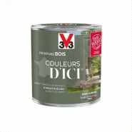 Peinture bois extérieur et intérieur V33 - Couleurs d'ici® - Kaki grisé velours - 0.5 L - Ultra-couvrante et résistante_4
