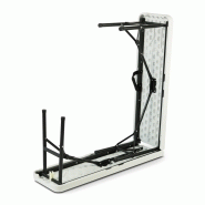 Banc pliant 180 cm - 3 places - structure acier - PEHD - 300 kg - usage intérieur/extérieur_4
