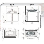 C2v & c4v - monte voiture - aci elevation - charge maximum de 2700 à 3000 kg