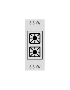 Fourneau 2 feux gaz sur placard ouvert - 5.5 Kw - Acier inoxydable, brûleurs en fonte - DOMINA PRO 700 - MBM_4