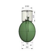 Réservoir GPL pour stockage sécurisé - alcane - diamètre 1250 mm