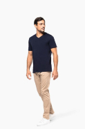 T-shirt Supima col V manches courtes homme - Coton peigné de qualité supérieure - Réf: PK304_4