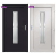 Vidaxl porte d'entrée anthracite 88x200 cm pvc 3187903_4