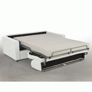 Canapé convertible express Midnight 140 cm - Matelas 16 cm mousse polyuréthane - Revêtement blanc_4