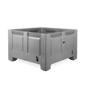 Caisse-palette plastique monobloc étanche - 120x120 cm - Hauteur 76 ou 85 cm - Capacité 795 ou 915 litres - Fond et parois pleins_4