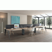 Bureau bench 6 personnes Pigreco - MARTEX. - 140, Anthracite_4