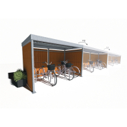 Abri vélo en bois Thermowood - BOSQUET - Durable, modulable et personnalisable_4