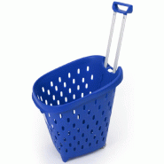 Panier magasin 56 litres à 2 roulettes - Gris platine RAL 7036, Gris basalte RAL 7012_4