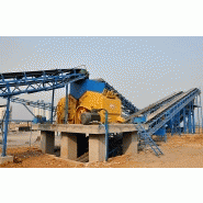 Station de concassage de pierre 350t/h - avec alimentateur vibrant, concasseur à mâchoires et cribles vibrants_4