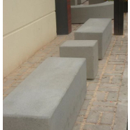 Banc public en béton Dynamic - solide gris ou blanc - dimensions de 1 à 4 mètres_4