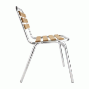 Chaises bistro bois et aluminium empilables - Lot de 4 - Intérieur / Extérieur - GK997 | Bolero_4