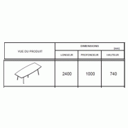 Table de réunion forme tonneau Ogi - MDD. - Blanc 9010, Blanc, 280_4
