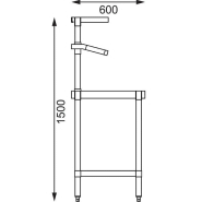 Table en inox avec étagères pour bacs gastro en 1m80_4