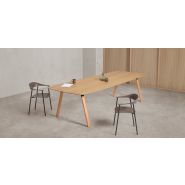 Table PLANIA - modulaire, personnalisable avec finitions chêne ou noyer, et pieds réglables_4