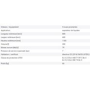 Aspirateur industriel pour machines, réservoirs et sols