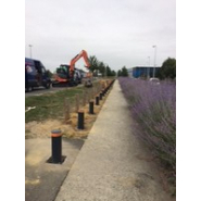 Borne escamotable en acier-béton Ø168 mm - épaisseur 4 mm - longueur 1000 mm - scellée à 500 mm avec béton dosé à 350 kg - capuchon en option_4