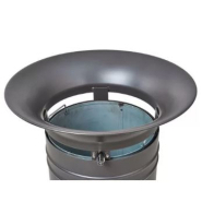 Corbeille publique Cévennes 60 L - pied cylindrique - seau en tôle électrozinguée avec serrure à clé triangle_4