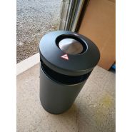 Cendrier corbeille inox - AUSTRALIA INOX - Ø 42cm x H87cm - 75-80L - Fixation au sol ou à poser_4