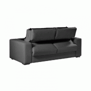 Canapé convertible express Sidney Deluxe 160 cm - Microfibre graphite - Matelas 16 cm haute résilience_4