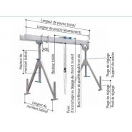 Portiques mobiles stationnaires en aluminium - poutre double - Schilling - 2.000 kg et 3.000 kg_4