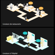 ROBOT TRANSPORT COLLECTE AUTONOME INDUSTRIE BUREAU SERVICE LIVRAISON RESTAURANT HOPITAUX PUDU ROBOTICS HOLABOT_4